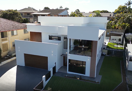 Knockdown rebuild site custom home