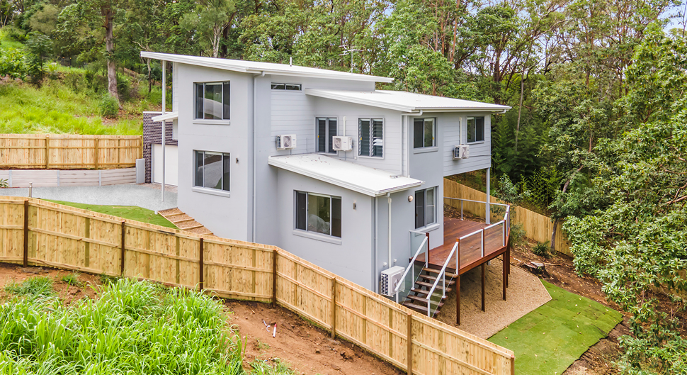 Sloping block home built with GW Homes' experience and expertise